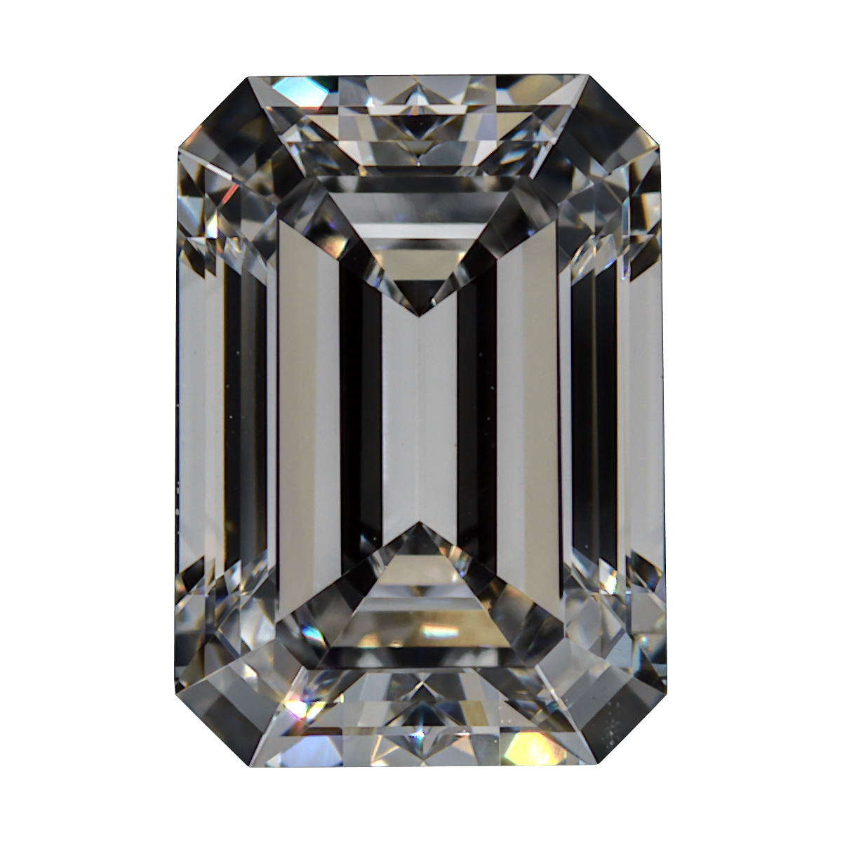 1.27 E VS2 BG Premium Lab Emerald Cut still