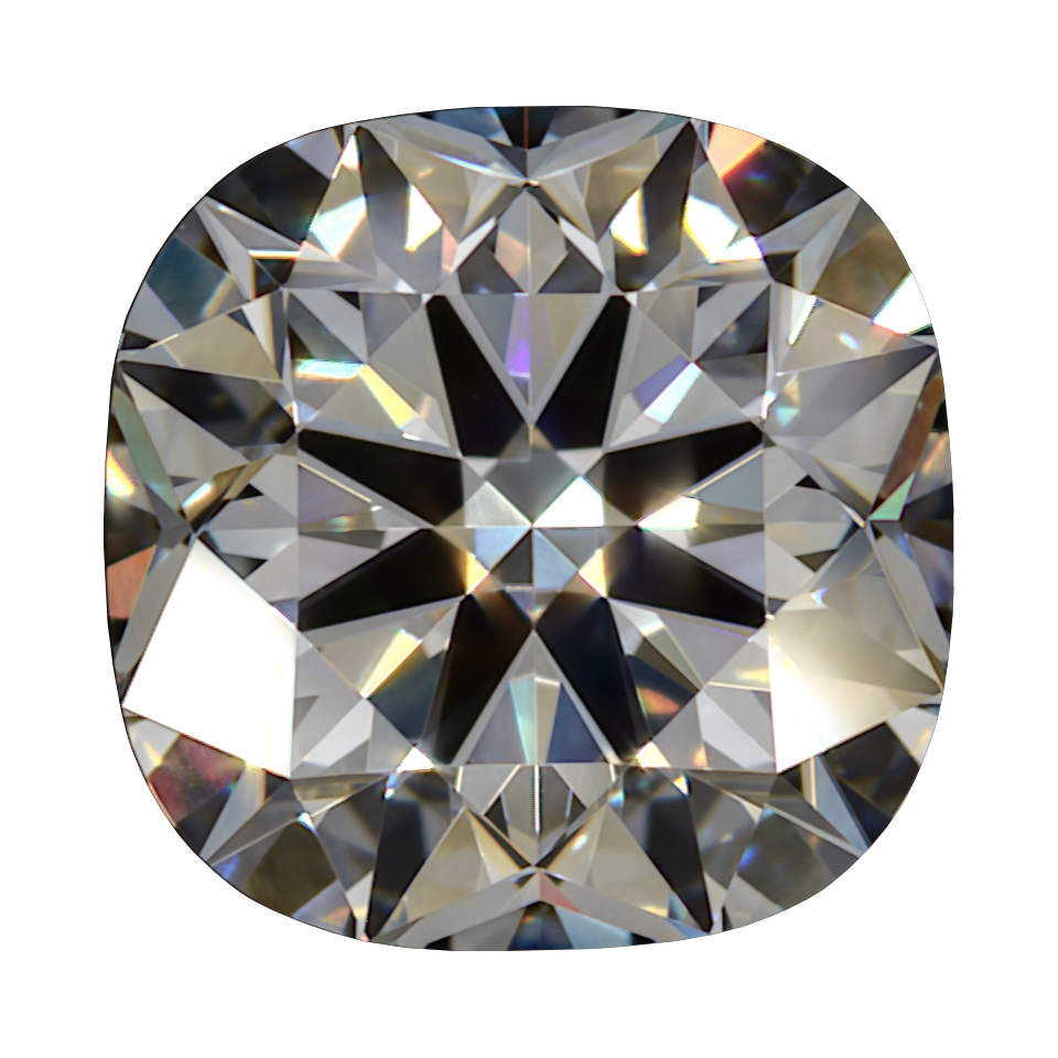 1.127 E VVS2 Brian Gavin Premium Lab Grown Cushion Diamond still