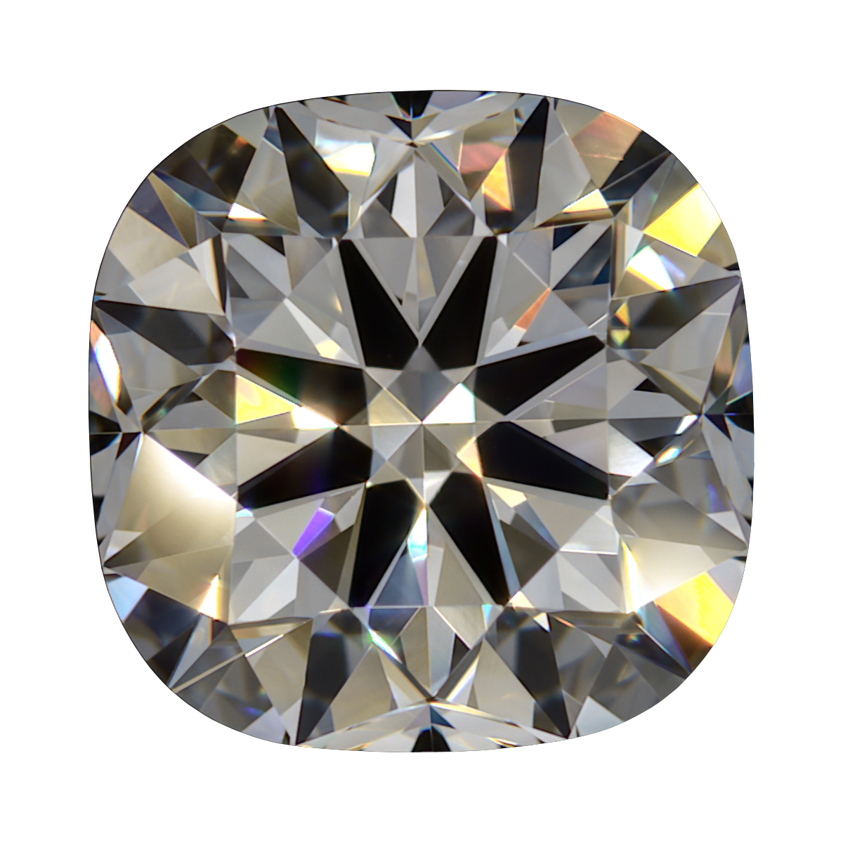 2.068 E VVS1 Brian Gavin Premium Lab Grown Cushion Diamond still