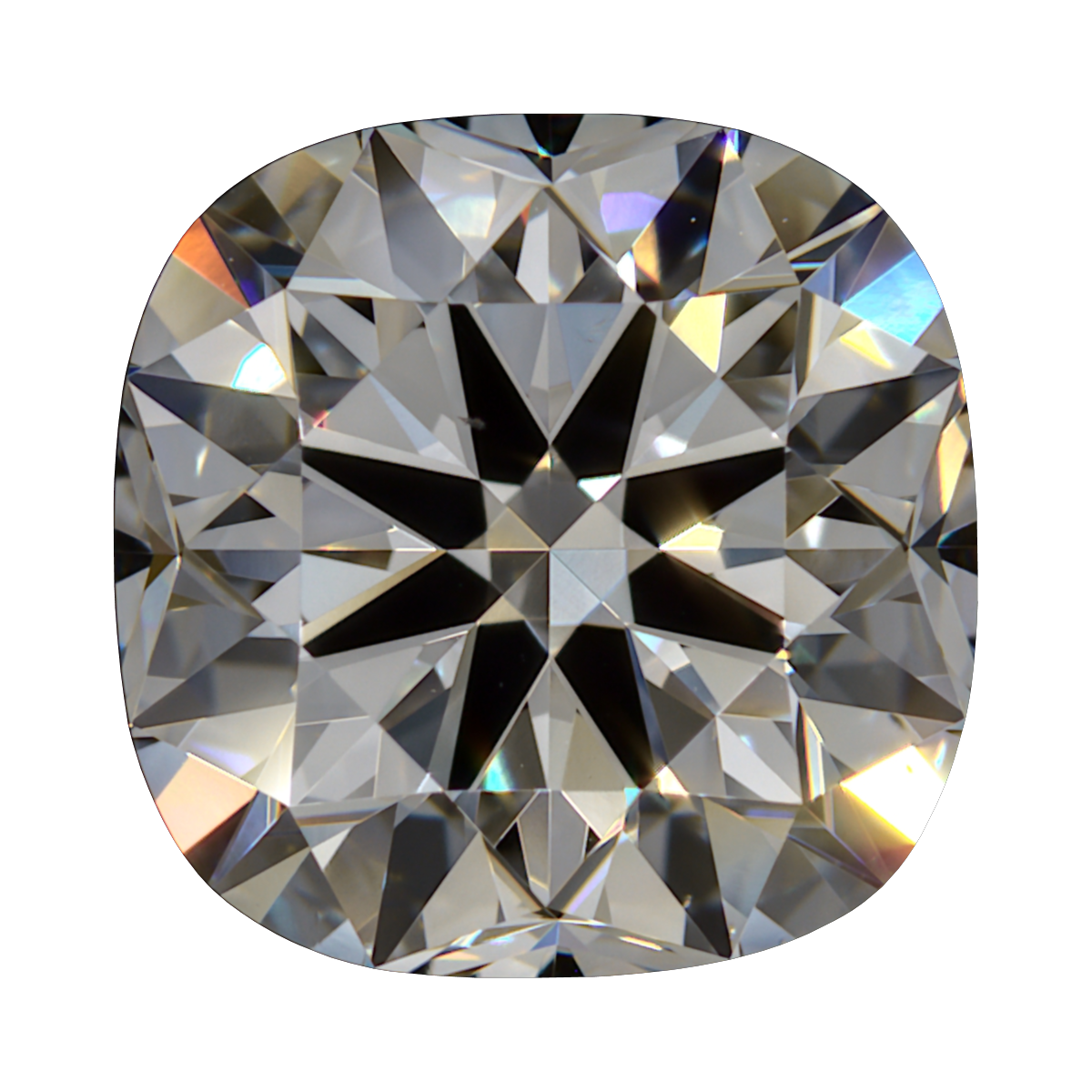 2.118 F VS1 Brian Gavin Premium Lab Grown Cushion Diamond still