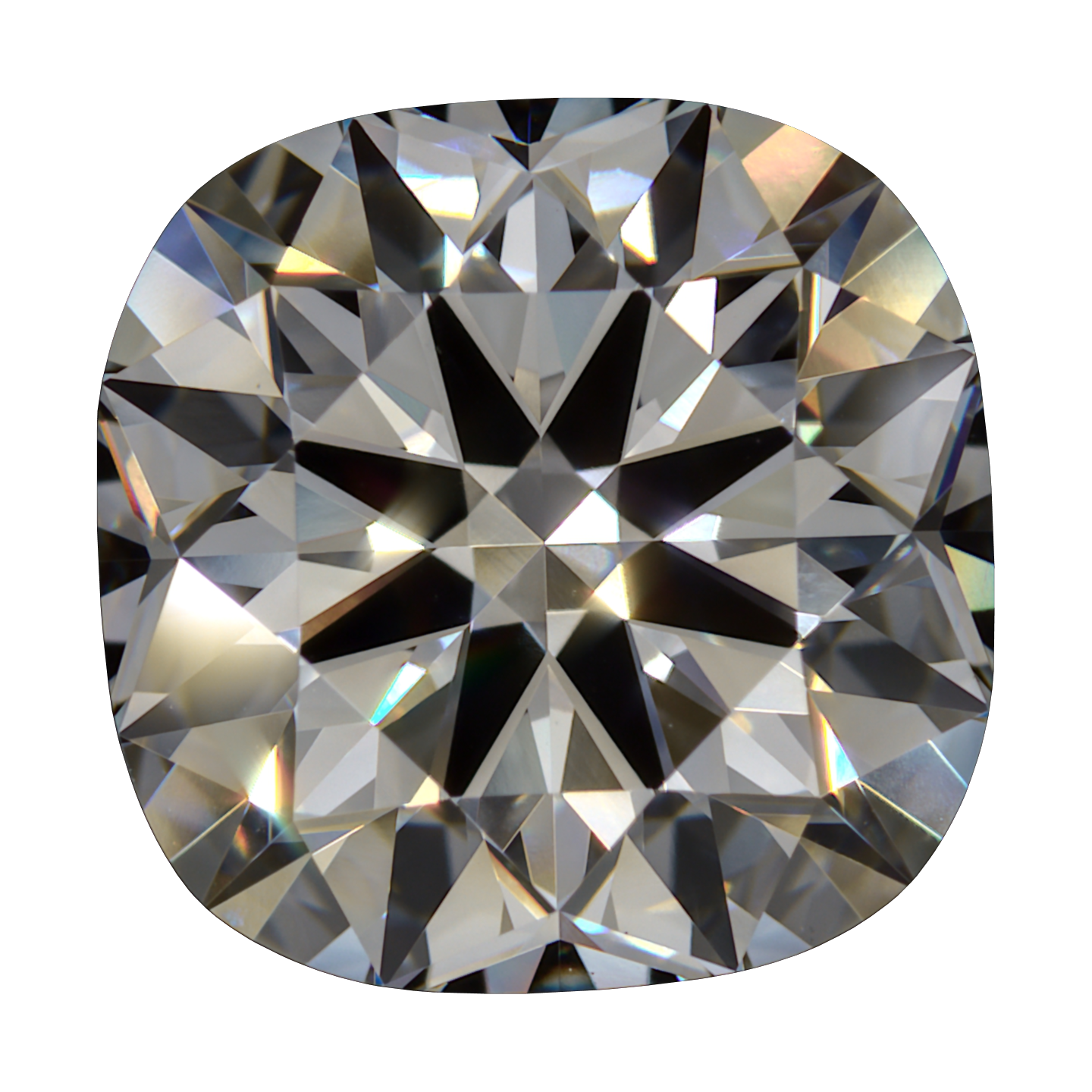 3.82 F VVS2 Brian Gavin Premium Lab Grown Cushion Diamond still