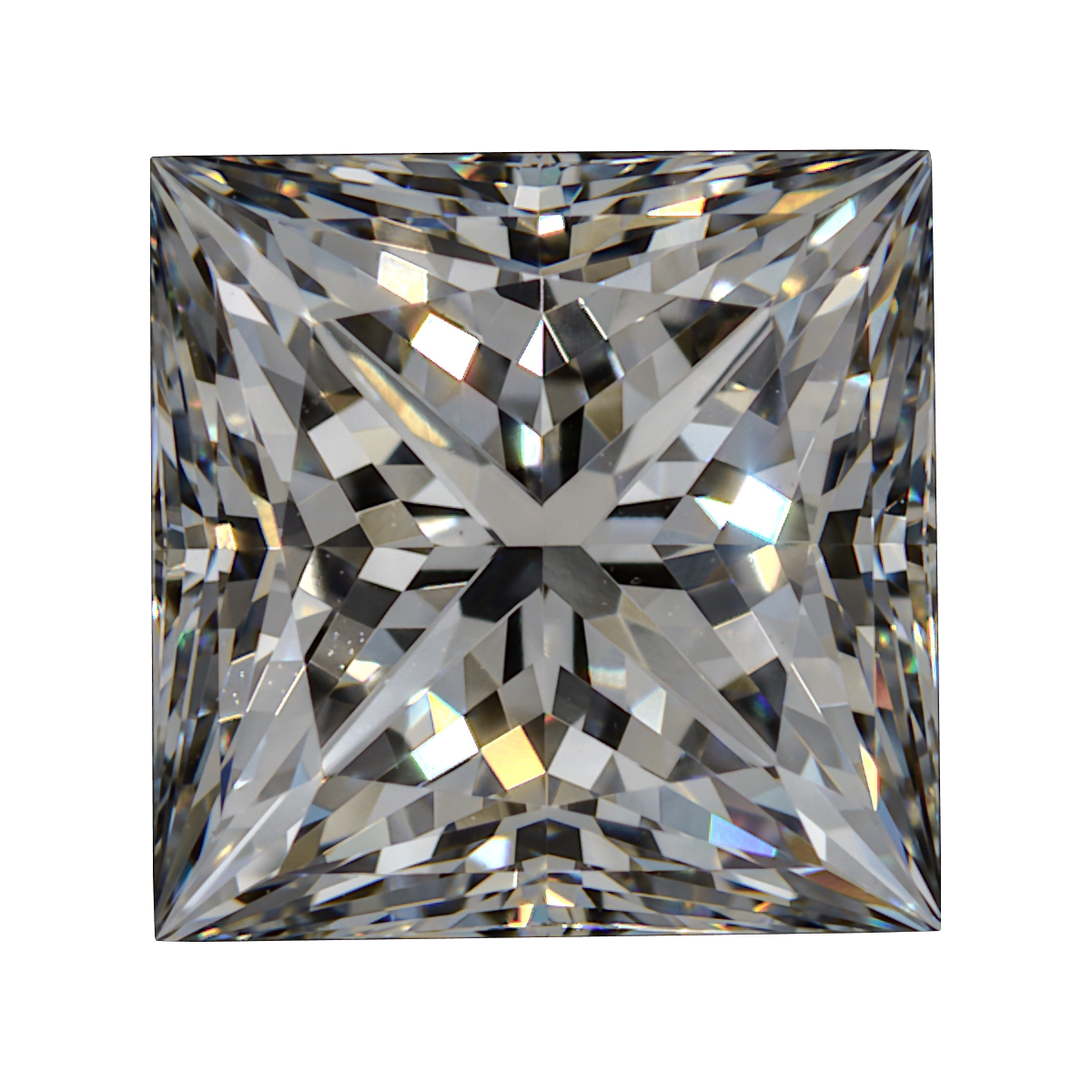 2.025 E VVS2 BG Premium Lab Princess Cut Diamond still