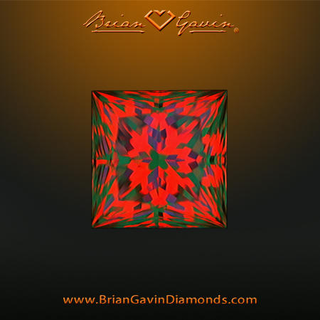 0.860 D VVS2 Signature Princess aset