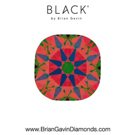 0.83 D VS2 Brian Gavin Black Cushion aset