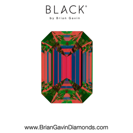 0.90 F VVS1 Black by Brian Gavin Emerald aset