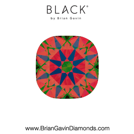 0.71 D VS1 Black by Brian Gavin Cushion aset