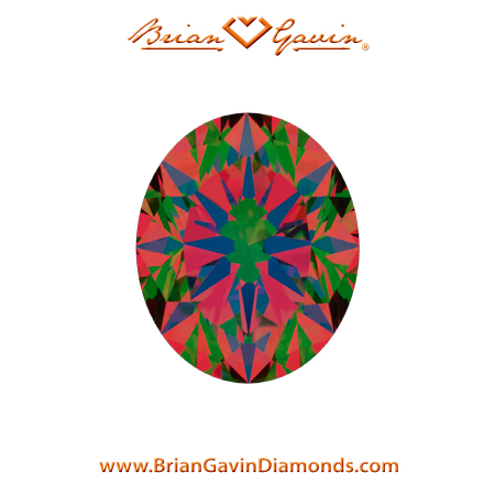 1.86 I SI2 Brian Gavin Signature Oval aset