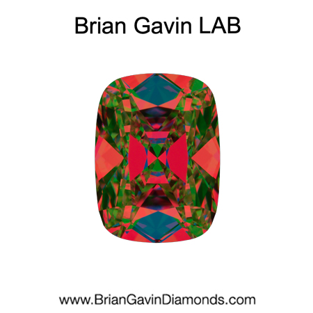3.42 E VS1 BG Premium Elongated Old Mine Cushion Diamond aset