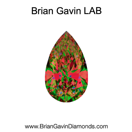 2.442 E VVS1 Brian Gavin Premium Lab Grown Pear Diamond aset