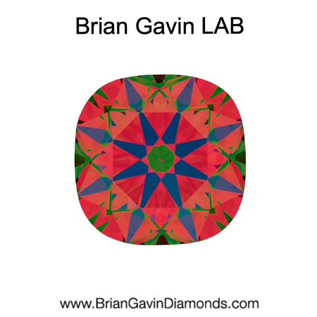 1.127 E VVS2 Brian Gavin Premium Lab Grown Cushion Diamond aset