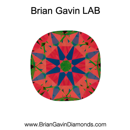 1.458 D VVS2 Brian Gavin Premium Lab Grown Cushion Diamond aset