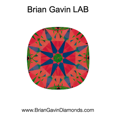 3.563 G VVS2 Brian Gavin Premium Lab Grown Cushion Diamond aset