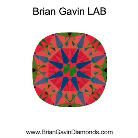 1.908 E VVS2 Brian Gavin Premium Lab Grown Cushion Diamond aset