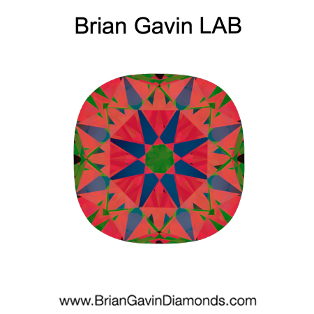 3.116 E VS2 Brian Gavin Premium Lab Grown Cushion Diamond aset
