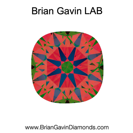 3.17 E VVS1 Brian Gavin Premium Lab Grown Cushion Diamond aset