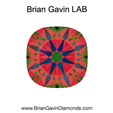 2.108 F VVS2 Brian Gavin Premium Lab Grown Cushion Diamond aset