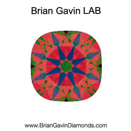 2.068 E VVS1 Brian Gavin Premium Lab Grown Cushion Diamond aset