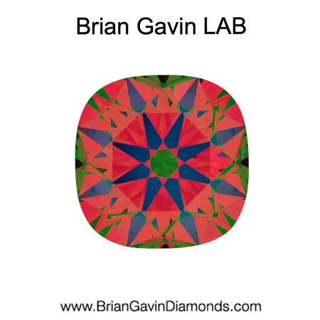 2.118 F VS1 Brian Gavin Premium Lab Grown Cushion Diamond aset