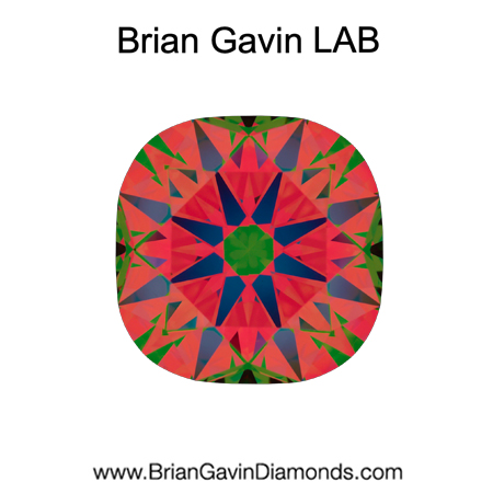 3.134 G VVS2 Brian Gavin Premium Lab Grown Cushion Diamond aset