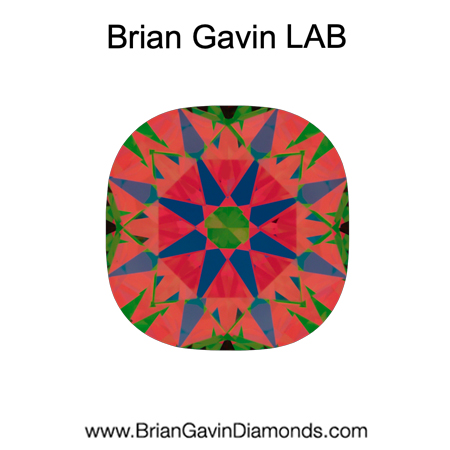 1.43 E VVS2 Brian Gavin Premium Lab Grown Cushion Diamond aset