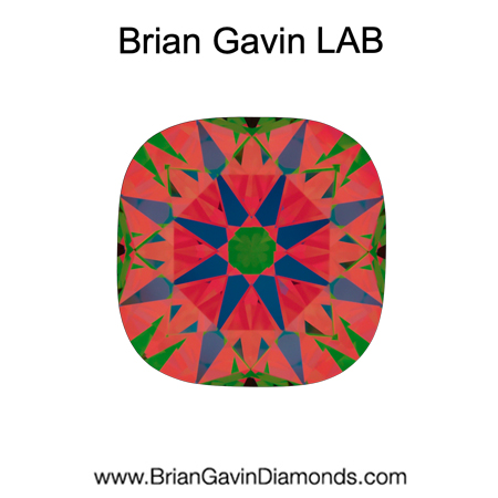 1.923 D VVS2 Brian Gavin Premium Lab Grown Cushion Diamond aset