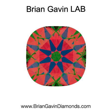 0.865 D VVS1 Brian Gavin Premium Lab Grown Cushion Diamond aset