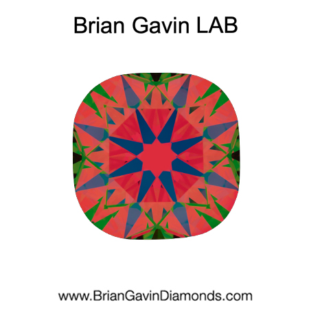 1.813 E VVS2 Brian Gavin Premium Lab Grown Cushion Diamond aset