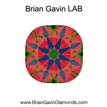 1.231 E VS2 Brian Gavin Premium Lab Grown Cushion Diamond aset