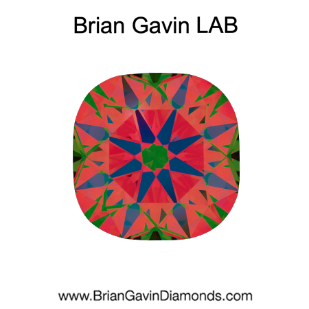 1.617 E VS2 Brian Gavin Premium Lab Grown Cushion Diamond aset