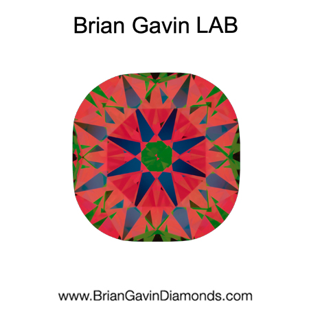 3.143 E VVS2 Brian Gavin Premium Lab Grown Cushion Diamond aset