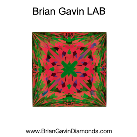 2.18 E VVS2 Brian Gavin Premium Lab Grown Princess Diamond aset