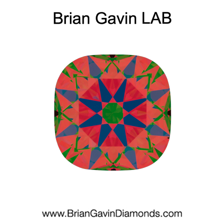 0.964 D VS1 Brian Gavin Premium Lab Grown Cushion Diamond aset