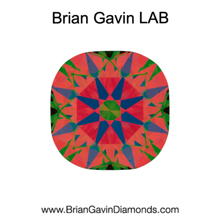 1.751 D VVS2 Brian Gavin Premium Lab Grown Cushion Diamond aset