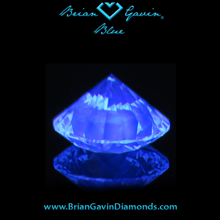 0.750 I VS1 Blue Round fluorescence