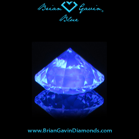 0.740 G VS1 Blue Round fluorescence