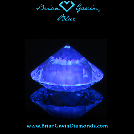 1.082 G VS1 Blue Round fluorescence