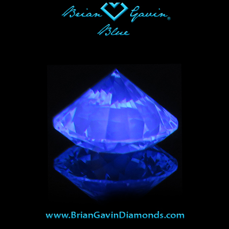 0.755 I VS1 Blue Round fluorescence