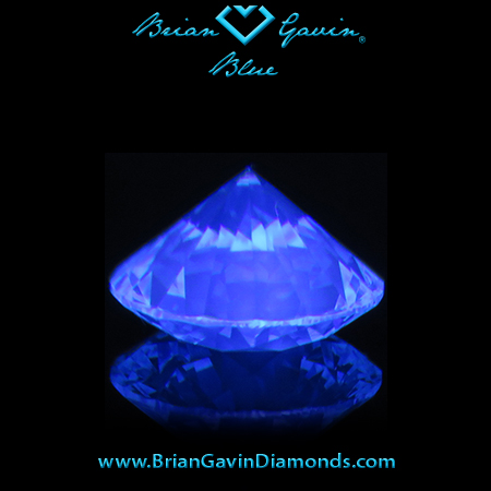 1.243 J VVS2 Blue Round fluorescence