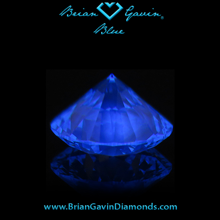 1.834 H VS1 Blue Round fluorescence