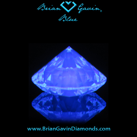 1.078 I VS2 Blue Round fluorescence