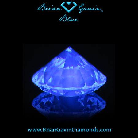 1.035 I VS2 Blue Round fluorescence