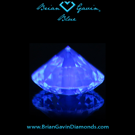1.256 I VS2 Blue Round fluorescence
