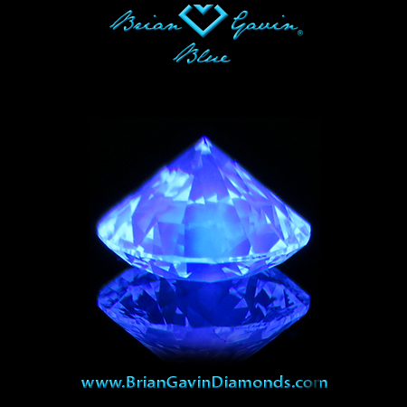 0.536 I VS1 Blue Round fluorescence