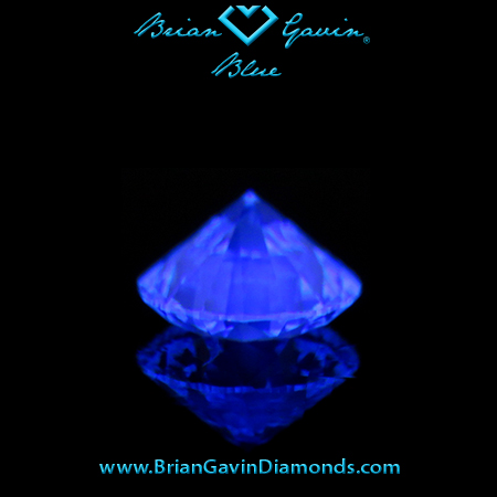 1.068 F VS1 Blue Round fluorescence
