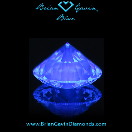 1.420 H VS1 Blue Round fluorescence