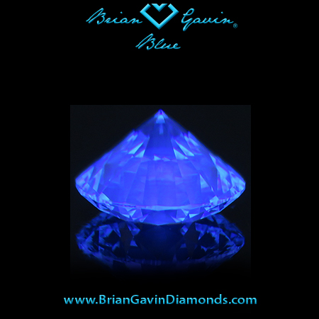 1.154 H VS1 Blue Round fluorescence