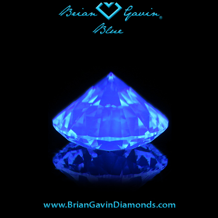 1.074 I VS2 Blue Round fluorescence