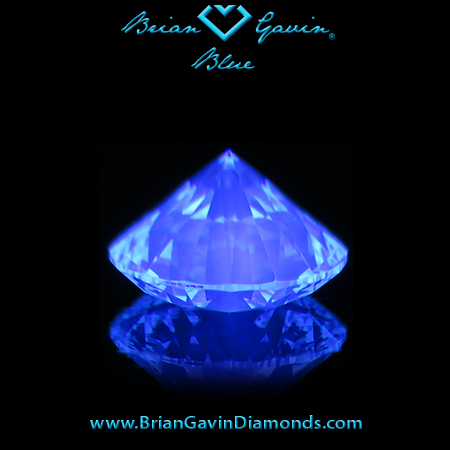 1.012 K VS2 Blue Round fluorescence
