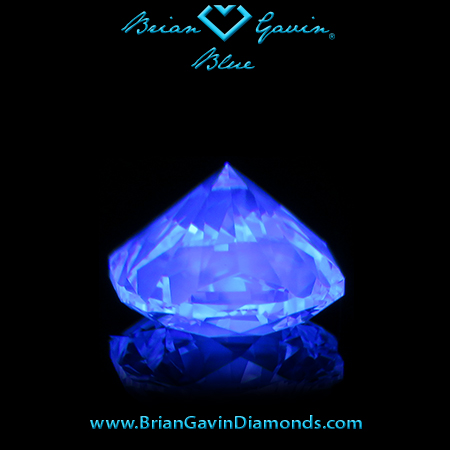 1.178 J VS1 Blue Cushion fluorescence