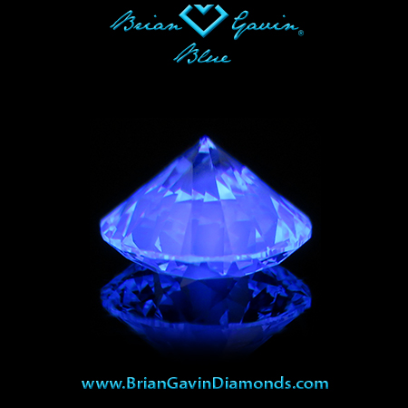 1.034 I VS2 Blue Round fluorescence